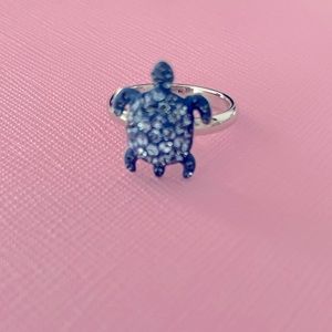 Swarovski Atelier blue turtle ring